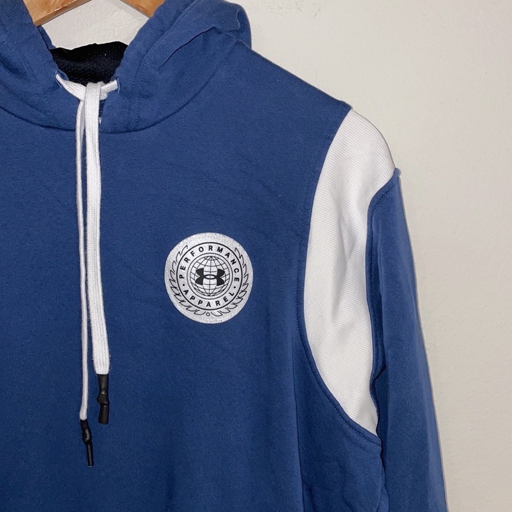 UNDER ARMOUR Royal Blue & White Hoodie Size Mens Medium - Picture 3 of 6